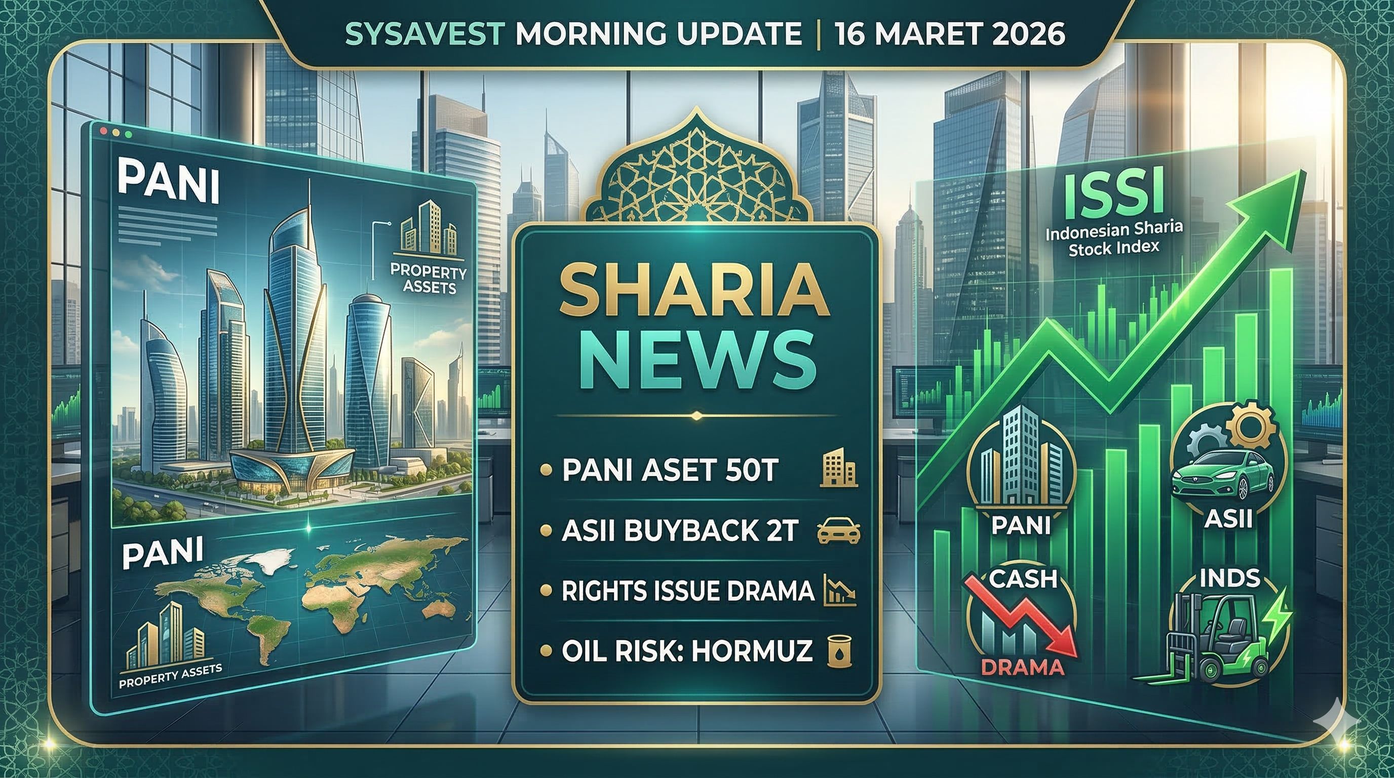 Emiten Properti Syariah PANI hingga Drama Rights Issue