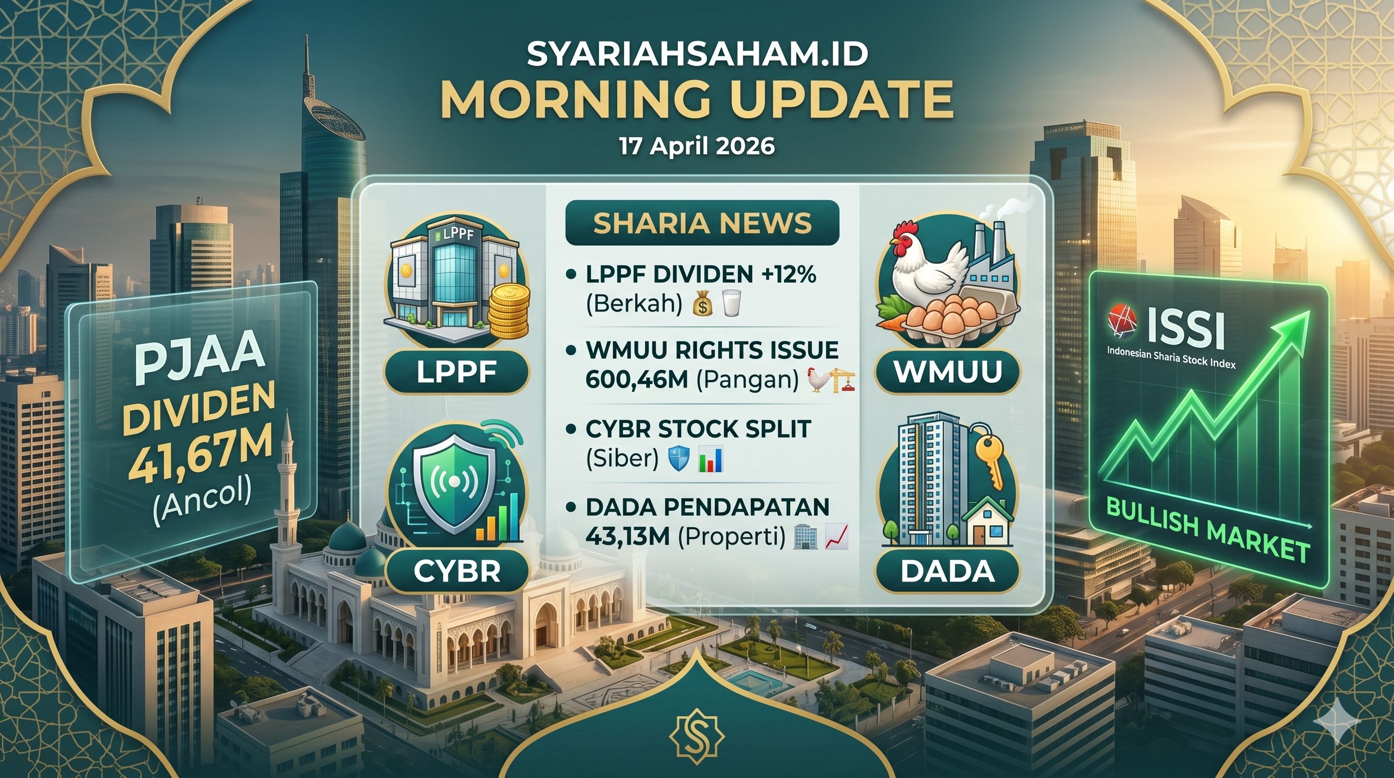 Analisis Saham Syariah: Banjir Dividen LPPF hingga Strategi WMUU Hadapi Rights Issue